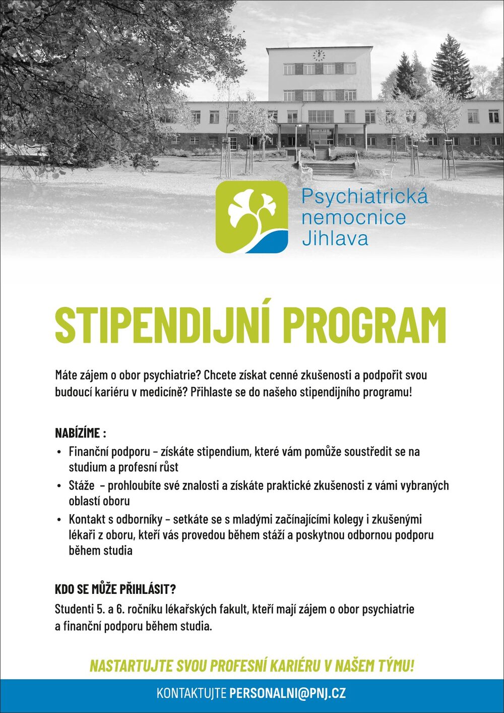 Leták: Stipendijní program